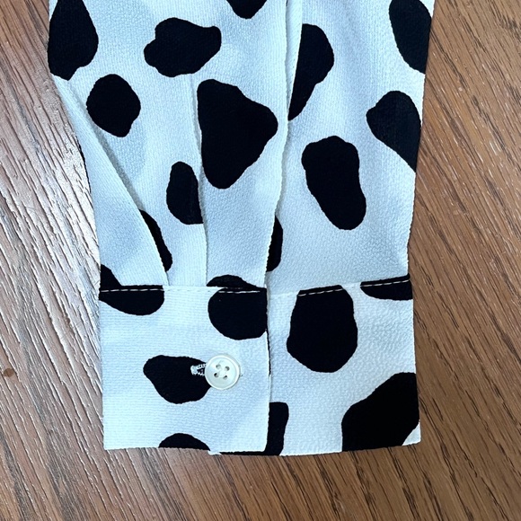 Ann Taylor Black & White tunic top, polyester NWOT - Picture 6 of 6